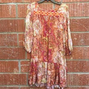 Anthropologie boho dress. Small